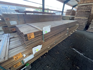 Ca. 70x Grenen channelsiding, 18x137mm, lengte 360cm